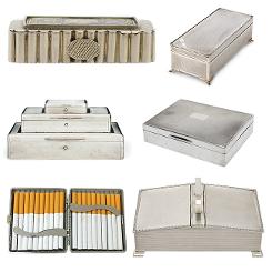 Silver cigarette boxes